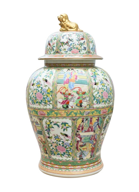 Rose Canton Temple Jar 28"