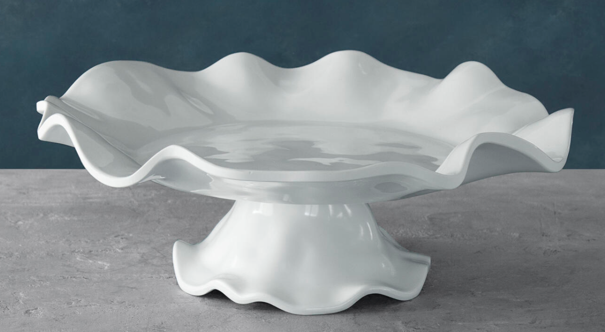 VIDA Havana Pedestal Cake Plate (White)