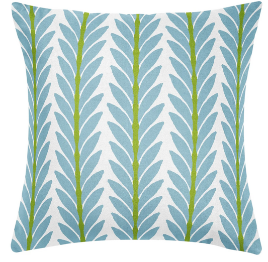 Laura Park Frond French Blue Pillow