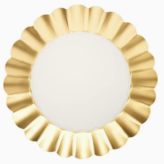 Dinner Plate - Gold & White (Set of 8)