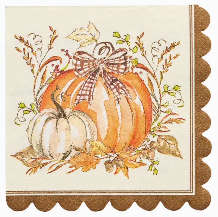 Turkey & Gourds Cocktail Napkins (Pack of 26)