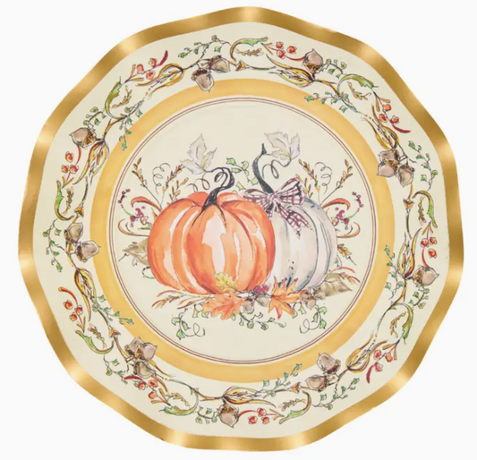 Turkey & Gourd Salad Plates (Set of 8)