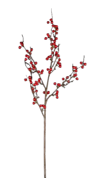 37" Red Special End Berry Spray