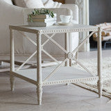 Tresor Side Table in Provencal White Finish