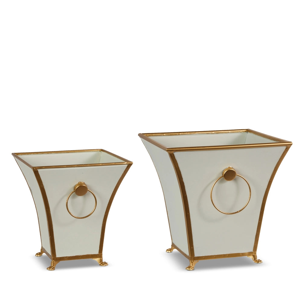 Cream Metal Containers