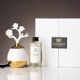 Gold And White Diffuser-Lrg, "Lily Of The Valley"