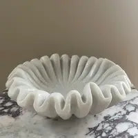 FR- Marble Ruffle Bowl