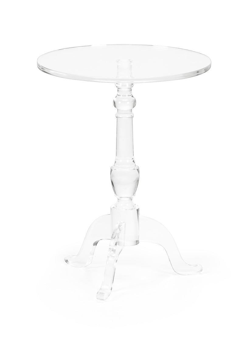 CH- Acrylic Pedestal Side Table