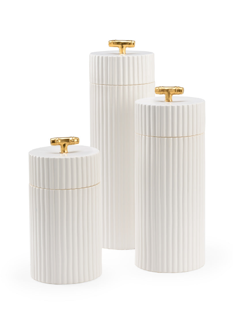 CH- White Bamboo Canisters S3