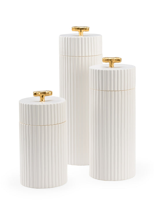 CH- White Bamboo Canisters S3