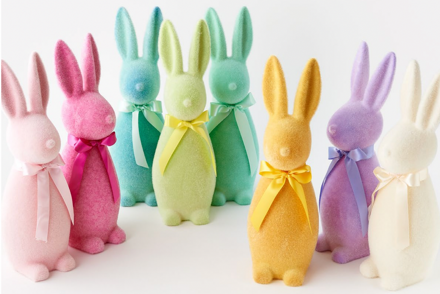 16" Pastel Flocked Bunny