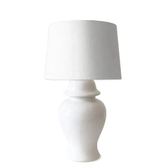 FR-White Ginger Jar Lamp SET