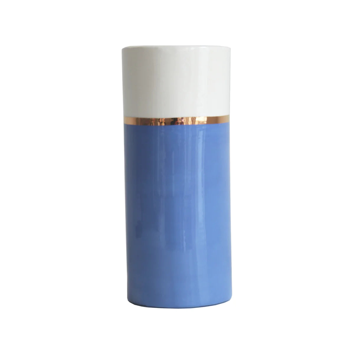 FR- Color Block Column Vase French Blue
