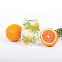 Orange Grace Stemless Wine Glass