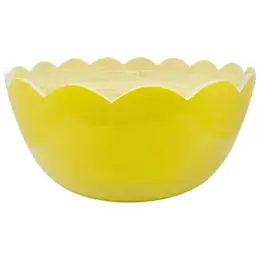 Citrine Scalloped Bamboo Serving Bowl