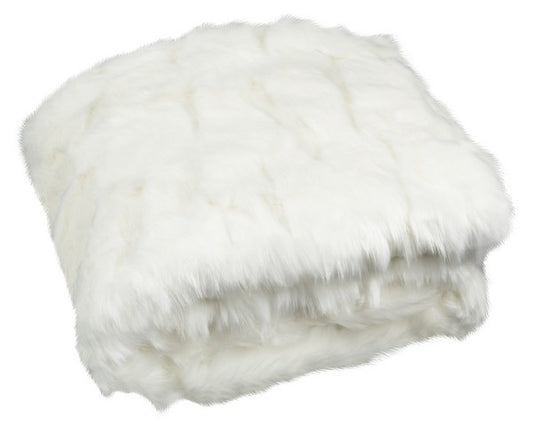 White Fur Throw 50x60