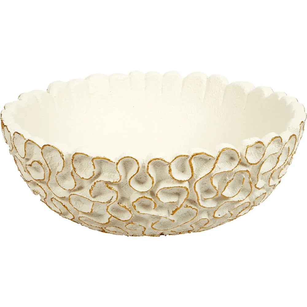 OWD- Round White Swirl Bowl